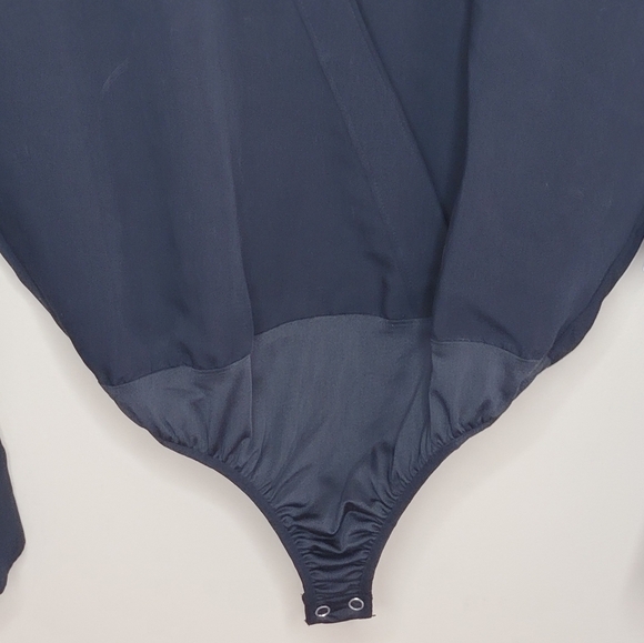 NWT Evereve Good American | Black Utility Wrap Long Sleeve Bodysuit Size 1 Small - Picture 7 of 10